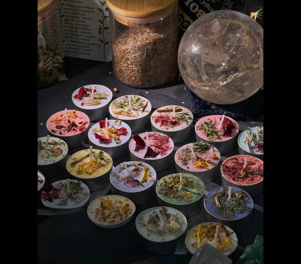 Celestial Herbs & Crystals – Retrograde Healing Candle